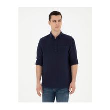 Pierre Cardin 50284592-VR033 Lacivert Desenli Erkek Gömlek