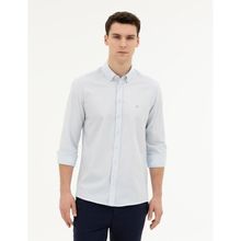 Pierre Cardin 50284872-VR003 Açık Mavi Desenli Erkek Gömlek
