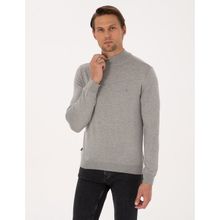 Pierre Cardin 50296614-VR091 Açık Gri Melanj Erkek Kazak