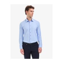 Pierre Cardin 50316734-VR036 Mavi Slim Fit Uzun Kollu Basic Erkek Gömlek