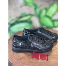 Pierre Cardin 52245 Bağcıklı Siyah Rugan Sneaker Ayakkabı