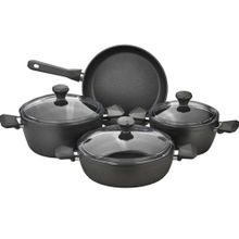 Pierre Cardin 7 Parça Granit Graniks Platin Tencere Takımı