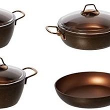 Pierre Cardin 71305471 Graniks Granit Kaplama Metal Saplı 7 Parça Bakır Tencere Seti