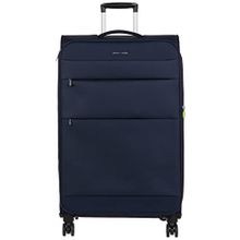 Pierre Cardin Trolley 70 cm Büyük Boy Lacivert Çekçekli Kumaş Valiz