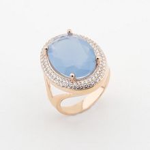 Pigado 925 Ayar Gümüş Su Yeşili Taşlı Bayan Gümüş Yüzük