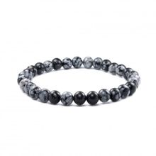 Pigado Hakiki Doğal Taş Obsidyen Taşı Unisex Bileklik