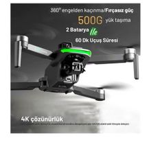 Piha S155 Füme 3 Axis Gimbal 2 Batarya 4K Drone