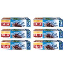 Piknik 1403 Orta Boy 15'li X 6'lı Paket Kilitli Poşet