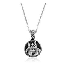 pilelistore 925 Ayar Gümüş Cami Desenli Gümüş Kolye