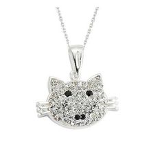 pilelistore 925 Ayar Gümüş Kedi Kadın Gümüş Kolye