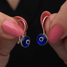 Pilelistore Gümüş Sallantılı Nazar Kadın Küpe