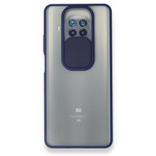 pilelistore Xiaomi Mi 10T Lite Palm Buzlu Kamera Sürgülü Silikon Lacivert Kılıf