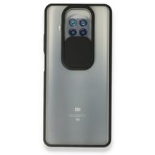 pilelistore Xiaomi Mi Palm Buzlu Kamera Sürgülü Silikon Siyah 10T Lite Kılıf
