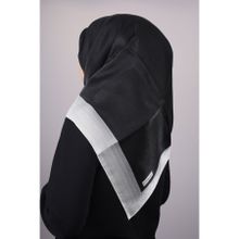PİRAMİT Düz Renk Simli Bantlı Abiye Eşarp - Desen-07 - Renk-08