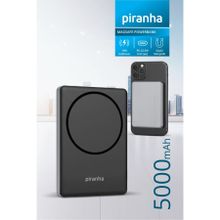 Piranha 9040 MagSafe Powerbank 5000 mAh 22W Hızlı Şarj 15W Kablosuz Manyetik Type-C Taşınabilir Şarj
