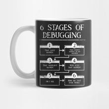 Pixxa 6 Stages of Debugging Computer Programming Kupa Bardak
