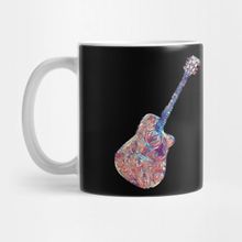 Pixxa Acoustic Guitar T-Shirt Musician Tee Guitar Player Gift For Men Cool Guitar Band Shirt Music Lover Tee Kupa Bardak