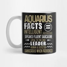 Pixxa Aquarius Facts Zodiac Sign Shirt I Birthday Gift January February Kupa Bardak