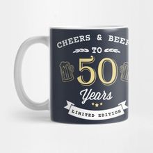 Pixxa Cheers And Beers To 50 Years 50TH Birthday Gift T-Shirt Kupa Bardak