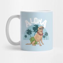 Pixxa Cute Dog Lovers Labrador Aloha Hawaii Gift Kupa Bardak