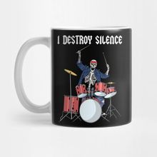 Pixxa Drummer Men Rock Music Band Drums I Destroy Silence Kupa Bardak