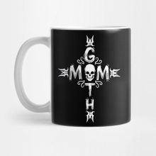 Pixxa Goth Mom Mother's Day Gothic Skull Bone Mama Gift Kupa Bardak