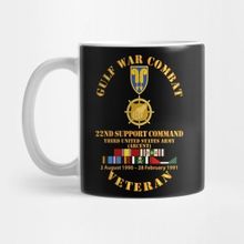 Pixxa Gulf War Combat Vet W 22ND Support Command - Branch W Svc Kupa Bardak