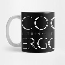 Pixxa Latin Inspirational Quote Cogito Ergo Sum (I Think, Therefore I Am) Kupa Bardak