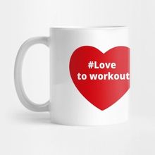 Pixxa Love To Workout Hashtag Heart Kupa Bardak