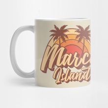 Pixxa Marco Island Florida Vintage Summer Vacation Design Kupa Bardak