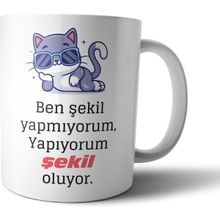 Pixxa Model 1 Ben Şekil Yapmıyorum Yapıyorum Şekil Oluyor Kupa Bardak