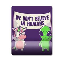 Pixxa Model 1 İnsanlara İnanmıyorum Uzaylı ve İnek Bilek Destekli Mouse Pad
