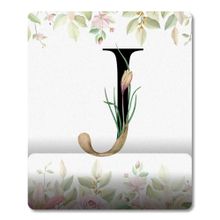 Pixxa Model 1 J Harfi Çiçekli Harf Bilek Destekli Mouse Pad