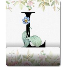 Pixxa Model 1 L Harfi - Çiçekli Harf Bilek Destekli Mouse Pad
