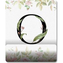 Pixxa Model 1 O Harfi - Çiçekli Harf Bilek Destekli Mouse Pad