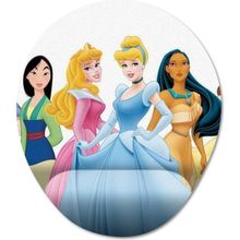 Pixxa Model 1 Oval Disney Prensesleri Bilek Destekli Mouse Pad