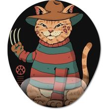 Pixxa Model 1 Oval Elm Sokağı Kedisi Freddy Bilek Destekli Mouse Pad