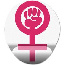 Pixxa Model -1 Oval Feminizm Kadın Hakları Bilek Destekli Mouse Pad