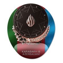 Pixxa Model 1 Oval Karabağ Azerbaycandır Qarabağ Azərbaycandır Bilek Destekli Mouse Pad