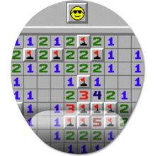 Pixxa Model 1 Oval Mayın Tarlası - Minesweeper Bilek Destekli Mouse Pad