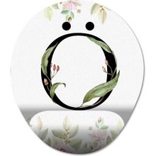 Pixxa Model 1 Oval Ö Harfi - Çiçekli Harf Bilek Destekli Mouse Pad