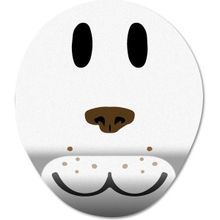 Pixxa Model 1 Oval Roblox-Adorable Puppy Face-Tatlı Köpek Yüzü Bilek Destekli Mouse Pad