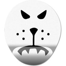 Pixxa Model 1 Oval Roblox-Bad Dog Face-Kötü Köpek Yüzü Bilek Destekli Mouse Pad