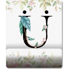 Pixxa Model 1 Ü Harfi - Çiçekli Harf Bilek Destekli Mouse Pad