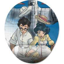 Pixxa Model 2 Oval The Wind Rises Rüzgar Yükseliyor Studio Ghibli Bilek Destekli Mouse Pad