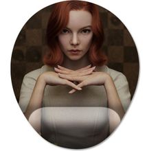 Pixxa Model 6 Oval The Queen's Gambit Bilek Destekli Mouse Pad