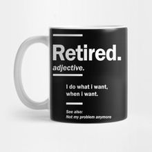 Pixxa Retired. Definition Funny Retirement Gift Kupa Bardak