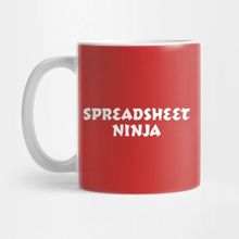 Pixxa Spreadsheet Ninja (White Text) Kupa Bardak