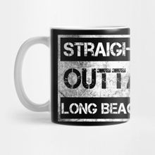 Pixxa Straight Outta Long Beach California Vintage Distressed Souvenir Kupa Bardak