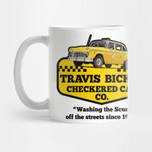 Pixxa Travis Bickle Checkered Cab Company Taxi Driver Kupa Bardak